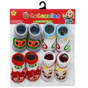 Wholesale - 4pk 6-12m COCOMELON 123 BOOTIES, UPC: 193159184834